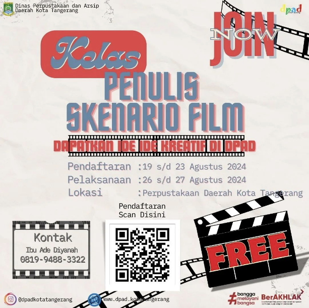 IMG-pemkot-tangerang-hadirkan-kelas-penulis-skenario-film-pendaftaran-dibuka-gratis