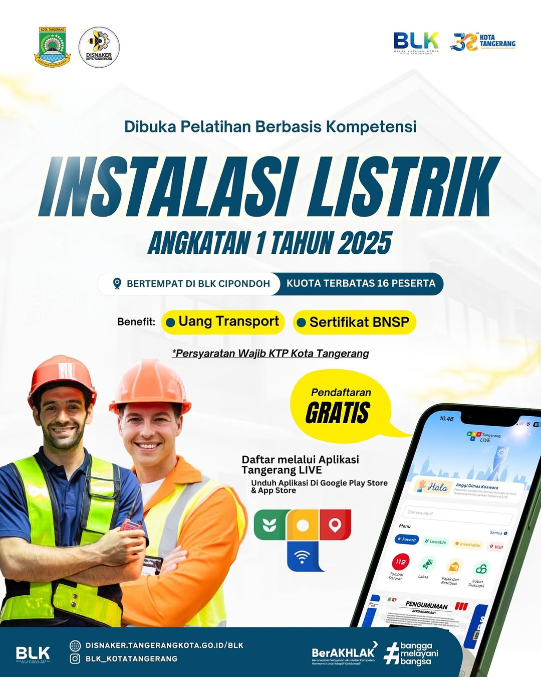 pemkot-tangerang-buka-pendaftaran-pelatihan-kompetensi-intalasi-listrik-gratis
