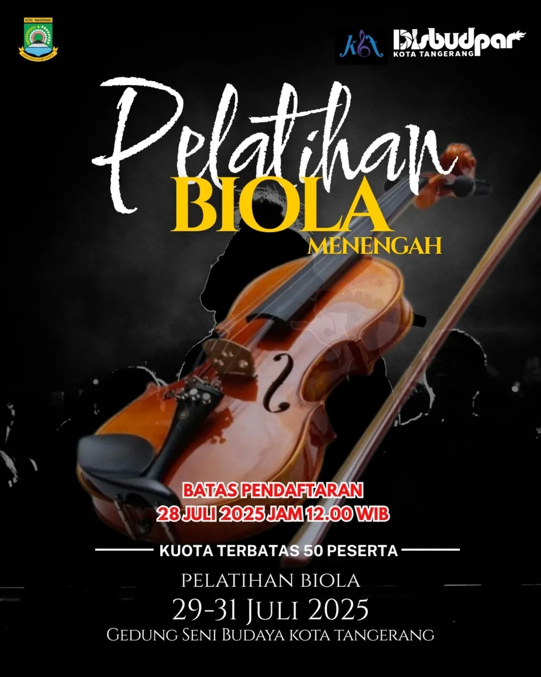 disbudpar-kota-tangerang-gelar-pelatihan-biola-tingkat-menengah-fokus-tingkatkan-kemampuan-musisi-lokal