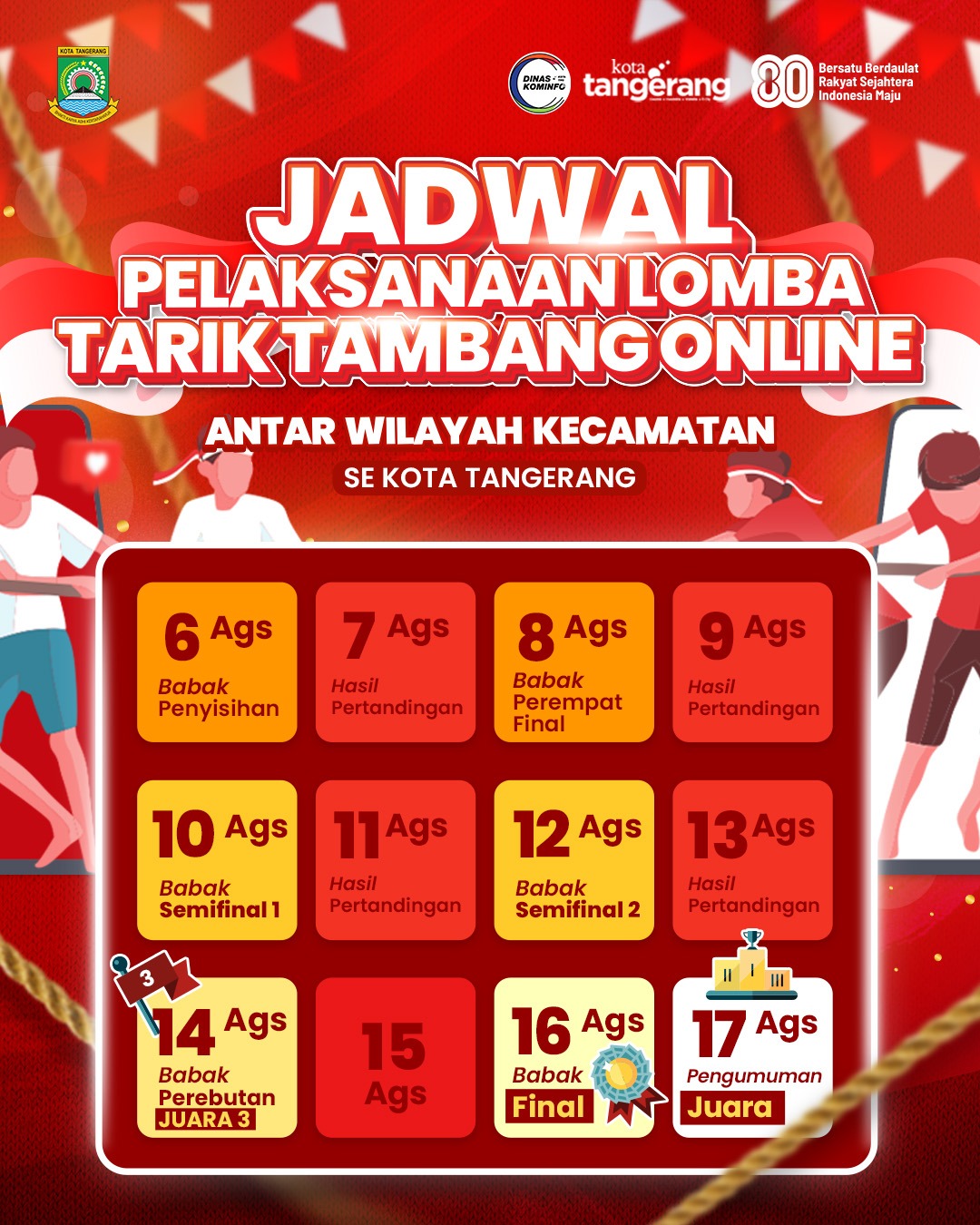 semarak-hut-ke-80-ri-di-kota-tangerang-dimeriahkan-lomba-tarik-tambang-online-antar-kecamatan